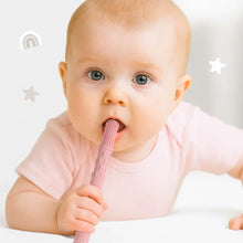 Load image into Gallery viewer, Hallow Teething Tubes - Dusty Rose, Dusty Pink & Almond