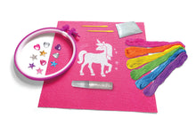Load image into Gallery viewer, Shimmer 'N Sparkle Unicorn Embroidery Kit