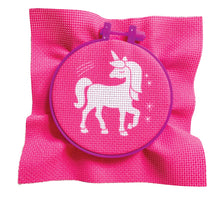 Load image into Gallery viewer, Shimmer 'N Sparkle Unicorn Embroidery Kit