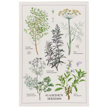 Load image into Gallery viewer, Garden Herbs Cotton Dishtowel