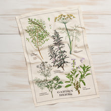 Load image into Gallery viewer, Garden Herbs Cotton Dishtowel