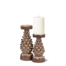 Load image into Gallery viewer, Large Pinecone Pillar Holder