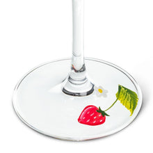 Load image into Gallery viewer, Strawberries & Flowers Wine Glass