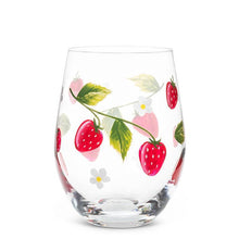 Load image into Gallery viewer, Strawberries & Flowers Stemless Glass