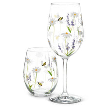 Load image into Gallery viewer, Lavender & Bees Stemless Glass
