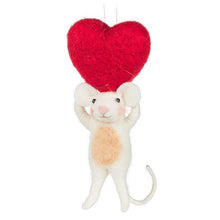 Load image into Gallery viewer, Mouse with Big Heart Ornament
