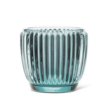 Load image into Gallery viewer, Blue Small Ribbed Votive
