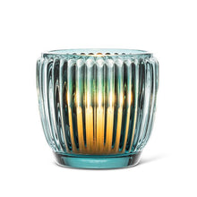 Load image into Gallery viewer, Blue Small Ribbed Votive