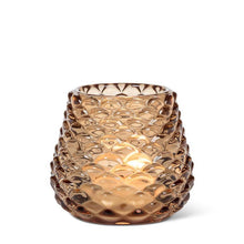 Load image into Gallery viewer, Small Amber Pinecone Tealight