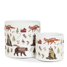 Load image into Gallery viewer, Large Woodland Animals Christmas Planter