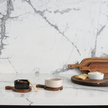 Load image into Gallery viewer, Acacia & Ceramic Serving Set