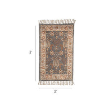 Load image into Gallery viewer, Dark Grey Printed 2'x3' Floor Rug