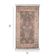 Load image into Gallery viewer, Dark Grey Printed 3'x5' Floor Rug