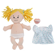 Load image into Gallery viewer, Love, Stella - Doll 12.5" - Peach With Blonde Pigtails