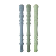 Load image into Gallery viewer, Hallow Teething Tubes - Dusty Teal, Sage & Soft Sage