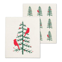 Load image into Gallery viewer, Cardinal in Tree Dishcloths - Set of 2