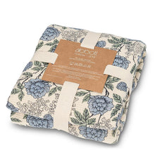 Load image into Gallery viewer, Blue Floral Throw