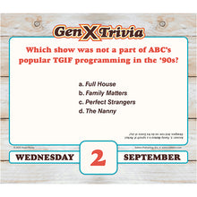 Load image into Gallery viewer, Daily Gen X Trivia 2026 Boxed Daily Calendar