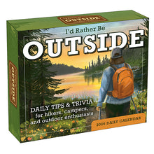 Load image into Gallery viewer, I’d Rather Be Outside 2026 Boxed Daily Calendar