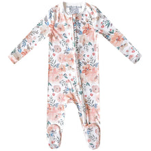 Load image into Gallery viewer, Footie Zip-Up Jammies - Autumn Floral
