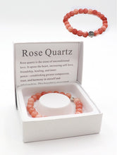 Load image into Gallery viewer, Rose Quartz Bead Bracelets with Gift Box