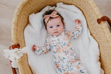 Load image into Gallery viewer, Footie Zip-Up Jammies - Autumn Floral