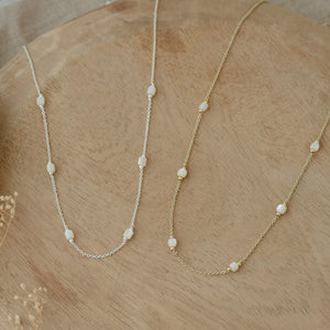 Gina Necklace - Silver/Mother Of Pearl