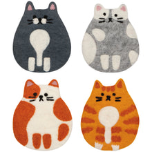 Load image into Gallery viewer, Cat Club Felt Coasters- Assorted