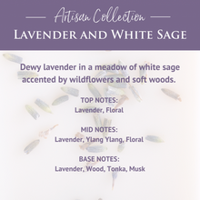 Load image into Gallery viewer, Lavender & White Sage Artisan Wax Melts
