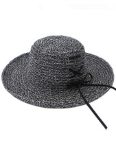Load image into Gallery viewer, Lynne Straw Hat - Black
