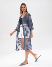 Load image into Gallery viewer, Brielle Lace Kimono - Navy

