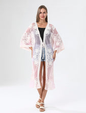 Load image into Gallery viewer, Brielle Lace Kimono - White
