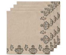 Load image into Gallery viewer, Salvia Block Print Napkins - Set of 4