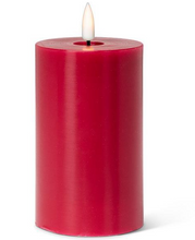 Load image into Gallery viewer, Red LED 5" Pillar Candle