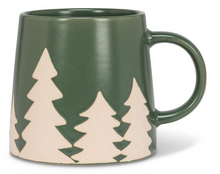 Load image into Gallery viewer, Wide Base Mug with Pine Trees