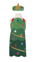 Load image into Gallery viewer, Xmas Tree Christmas Daydream Kids Apron and Hat Set
