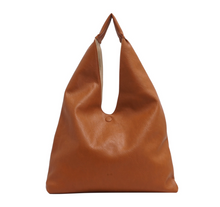 Load image into Gallery viewer, Cecilia 2-in-1 Reversible Hobo - Cognac / Tan