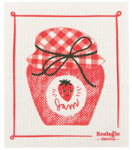 Load image into Gallery viewer, Strawberry Jam Swedish Dishcloth