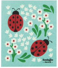 Load image into Gallery viewer, Ladybugs Swedish Dishcloth