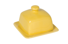 Load image into Gallery viewer, Lemon Yellow Square Butter Dish