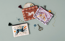 Load image into Gallery viewer, Dogwood Embroidered Flat Pouch