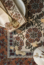 Load image into Gallery viewer, Elysian Block Print Tablecloth - 60" x 90"