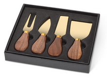 Load image into Gallery viewer, Walnut Handled Cheese Knives - Set of 4