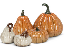 Load image into Gallery viewer, Large Porcelain Pumpkin - Orange