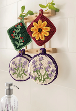 Load image into Gallery viewer, Sunflower Splendor Crochet Sponges - Set of 2