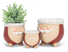 Load image into Gallery viewer, Small Santa Planter on Legs