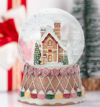 Load image into Gallery viewer, Medium Gingerbread Snow Globe with Music