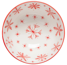 Load image into Gallery viewer, Snowflakes Stamped Bowl 4 Inch