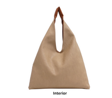 Load image into Gallery viewer, Cecilia 2-in-1 Reversible Hobo - Cognac / Tan