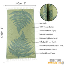 Load image into Gallery viewer, Fern Turkish Body Towel